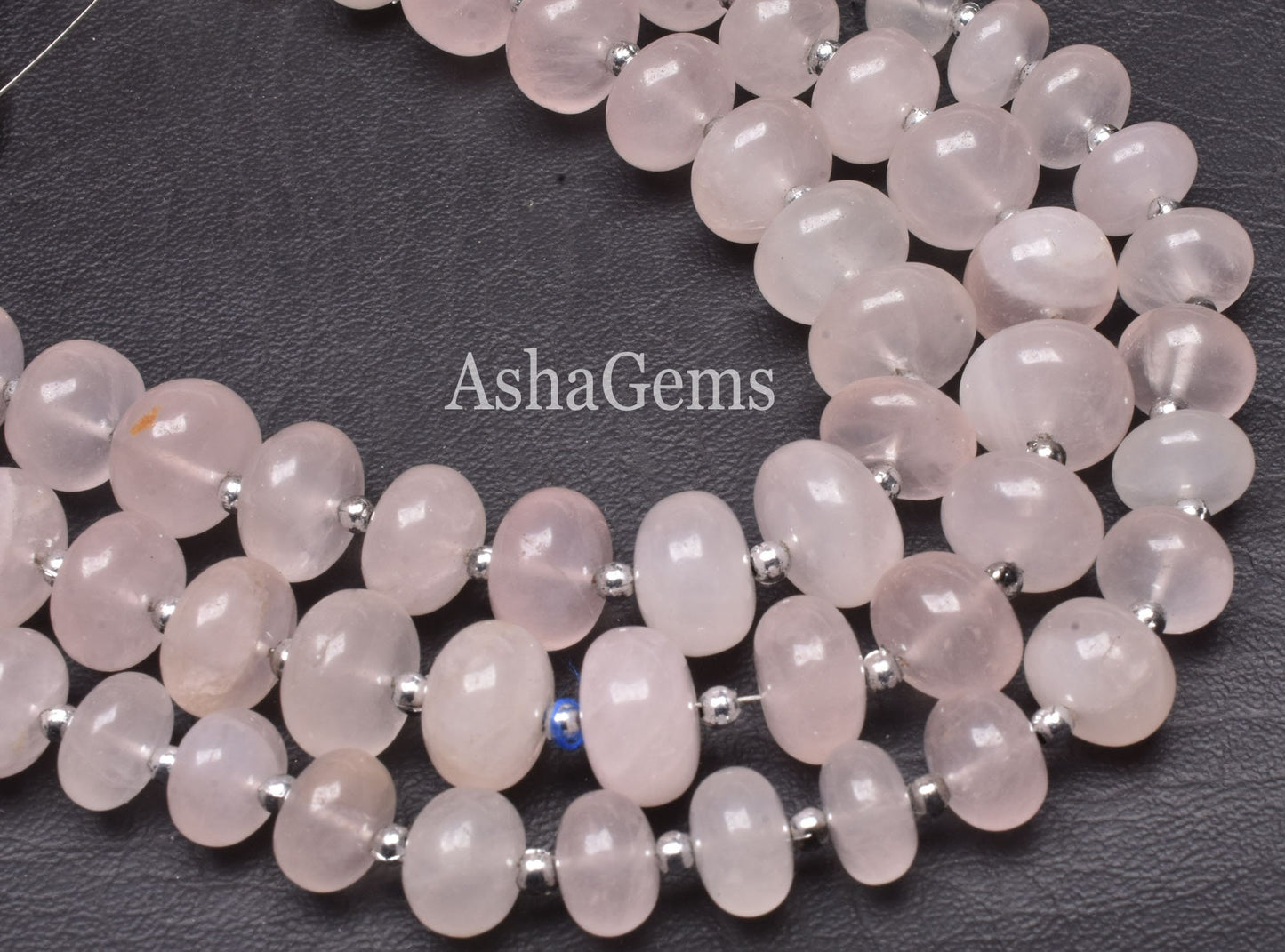 Natural Rose Quartz Smooth Rondelle Shape Beads, Pink Rose Quartz Plain Beads Handmade, Rose Quartz Rondelle, Quartz Smooth Beads Jewelry