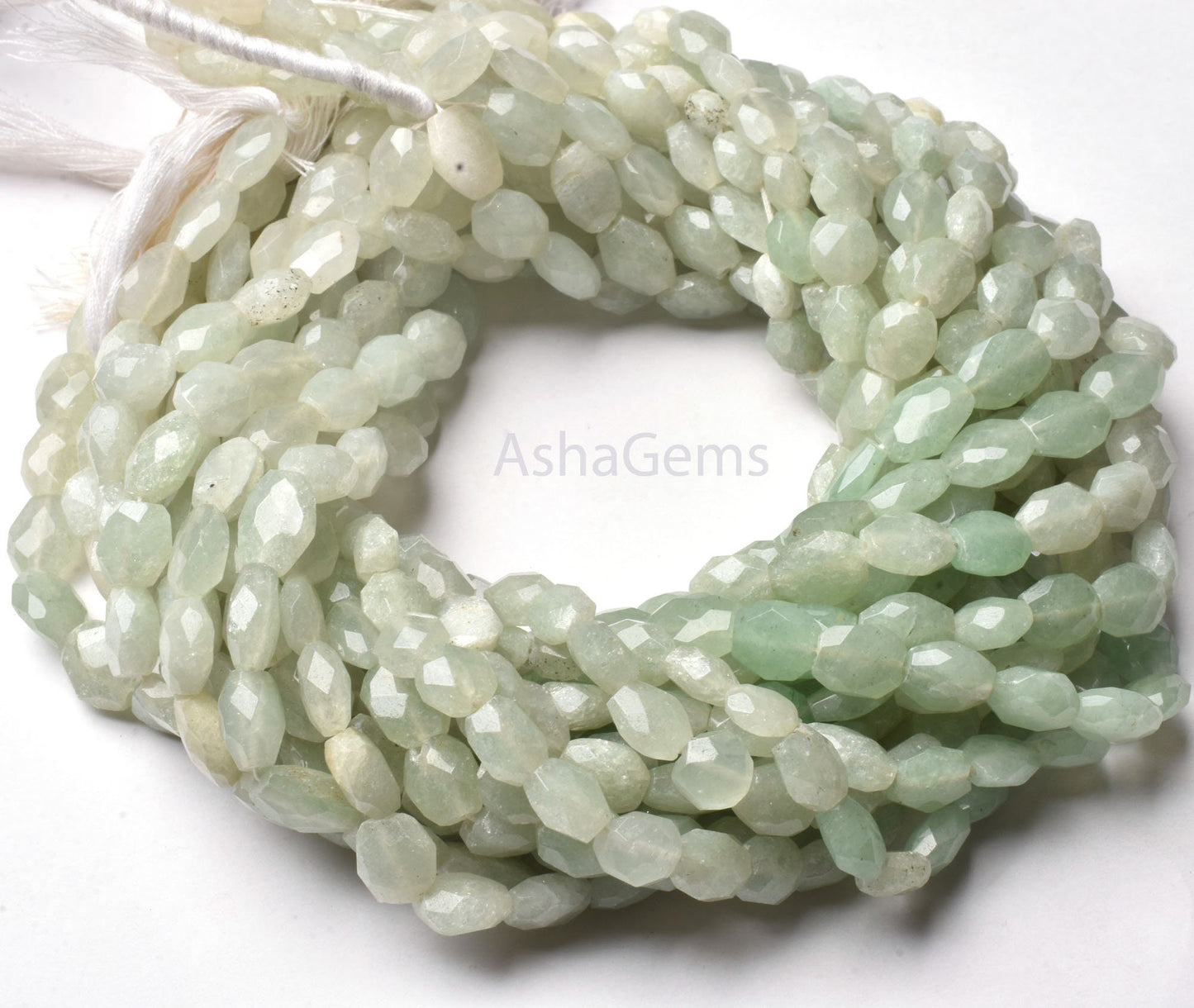 Green Aventurine Faceted Oval Shape Beads,13" Strand Shaded Aventurine Hand Cut Oval Gemstone Beads, Natural Margaj Beads Handmade For Craft