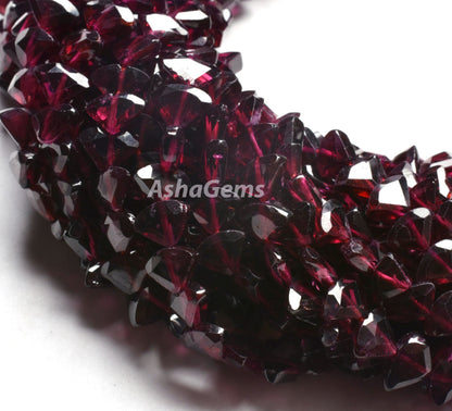Garnet Fancy Kite Shape Beads, Natural Red Garnet Faceted Kite Beads, Garnet Fancy Beads Gemstone Flat Faceted Beads For Jewelry Making SALE