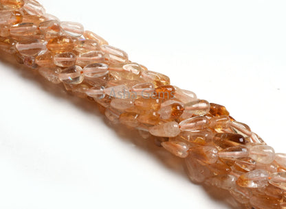 Natural Citrine Smooth Drops Straight Drill Beads, Shaded Yellow Citrine Plain Handmade Uneven Teardrop Gemstone Beads Citrine Jewelry SALE
