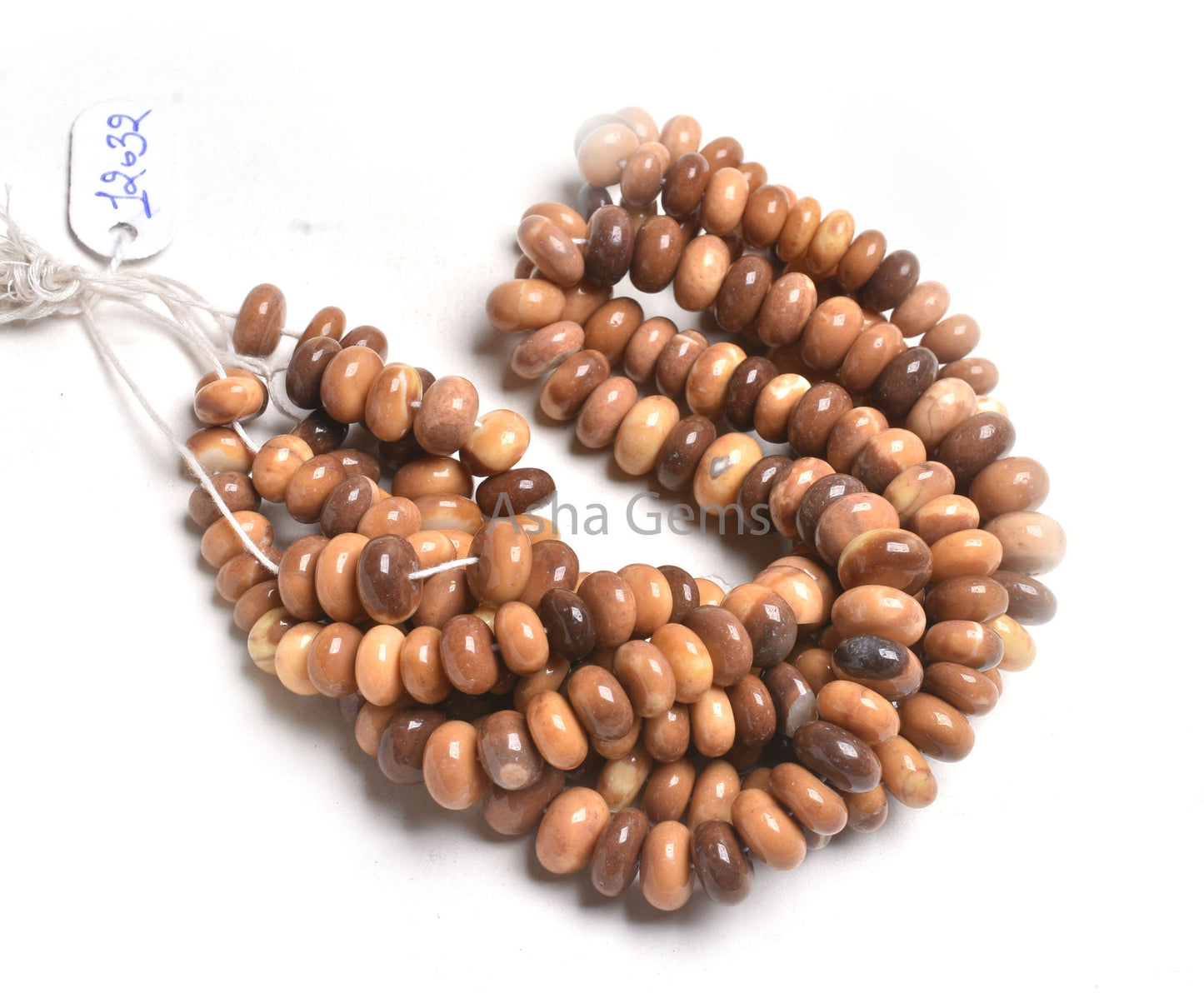 Beautiful Shaded Chocolate Brown Opal Smooth Gemstone Beads, Opal Plain Rondelle Handmade Beads, Boulder Opal Bead Jewelry Making Craft SALE