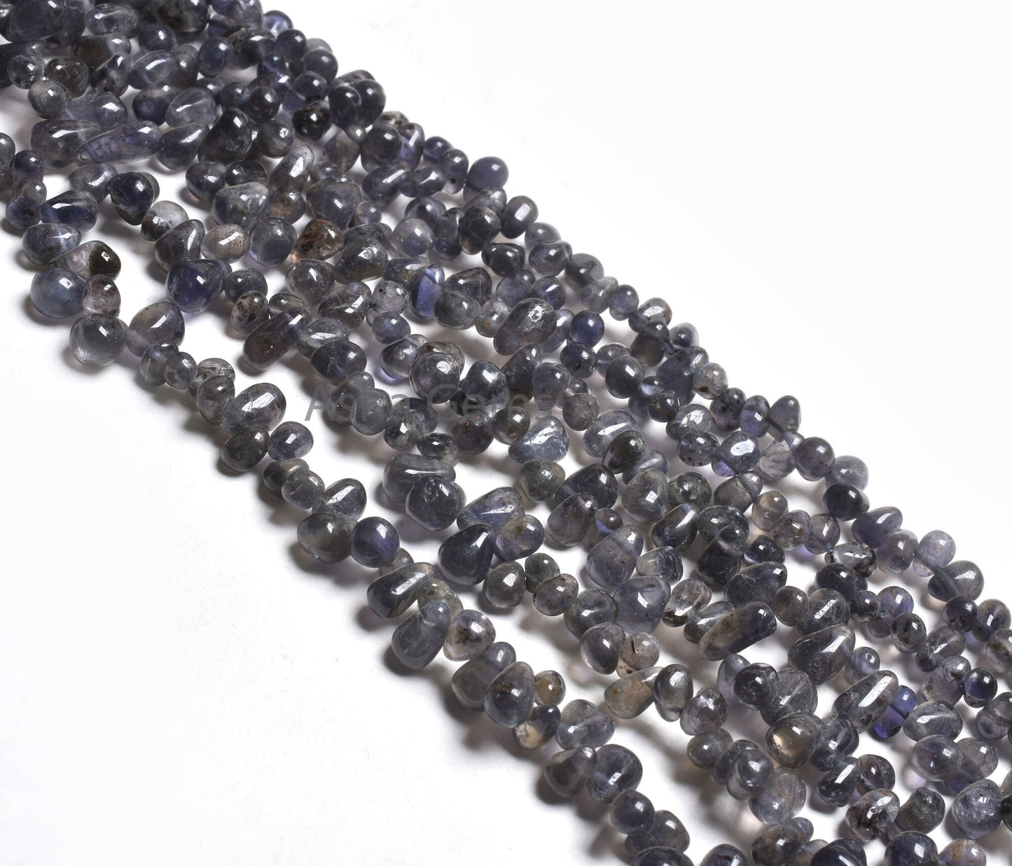Beautiful Blue Iolite smooth Drops Shape Beads, Natural Iolite Side Drill Drops,13" Iolite Plain Teardrop Handmade Iolite Beads Jewelry SALE