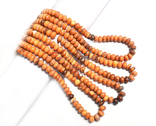 Beautiful Mustard Yellow Opal smooth Rondelle beads, Shaded Yellow opal Plain Roundelle Handmade gemstone beads opal beads jewelry Necklace