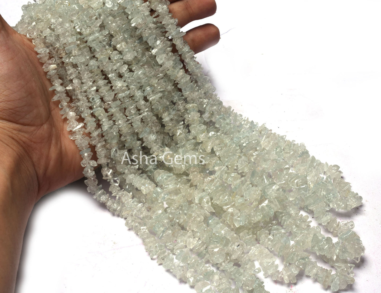 34" Strand Natural Aquamarine Uncut Chips Smooth Beads Gemstone Light Blue Aquamarine Chips, Aquamarine Smooth Raw Rough Beads Jewelry SALE