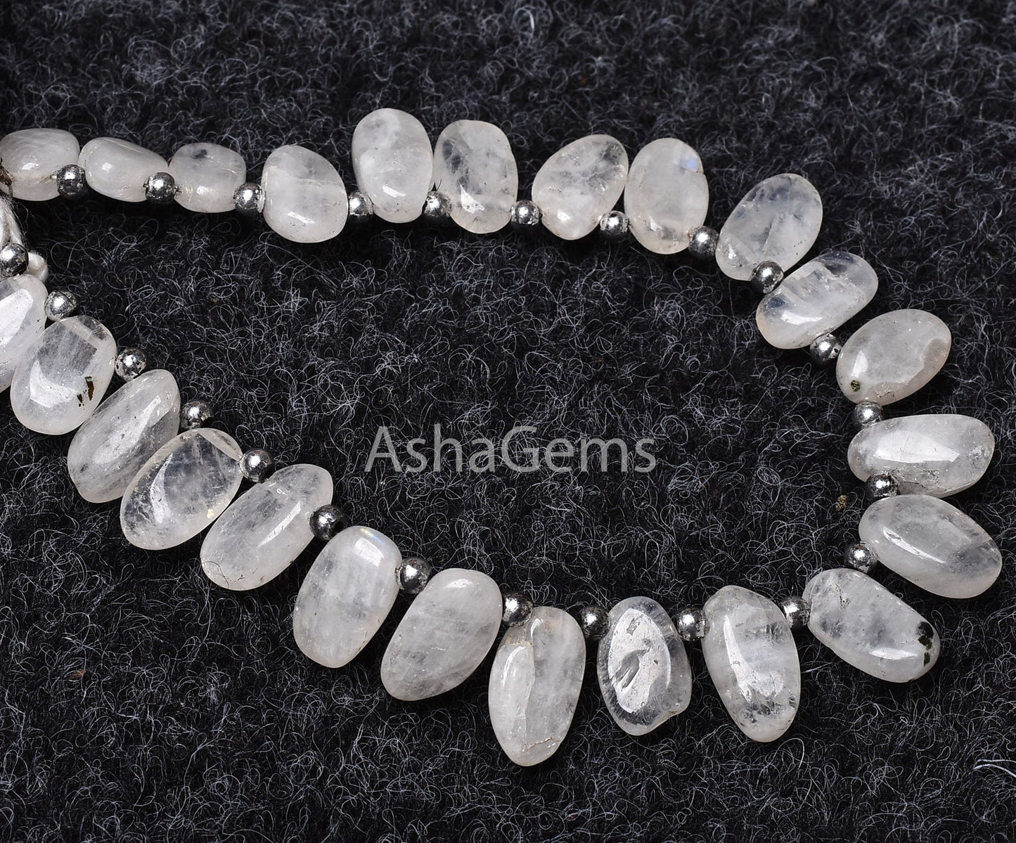 Rainbow Moonstone Smooth Oval Shape Beads, Natural Fire Rainbow Side Drill Oval Beads, White rainbow Plain uneven Oval Handmade Bead Jewelry