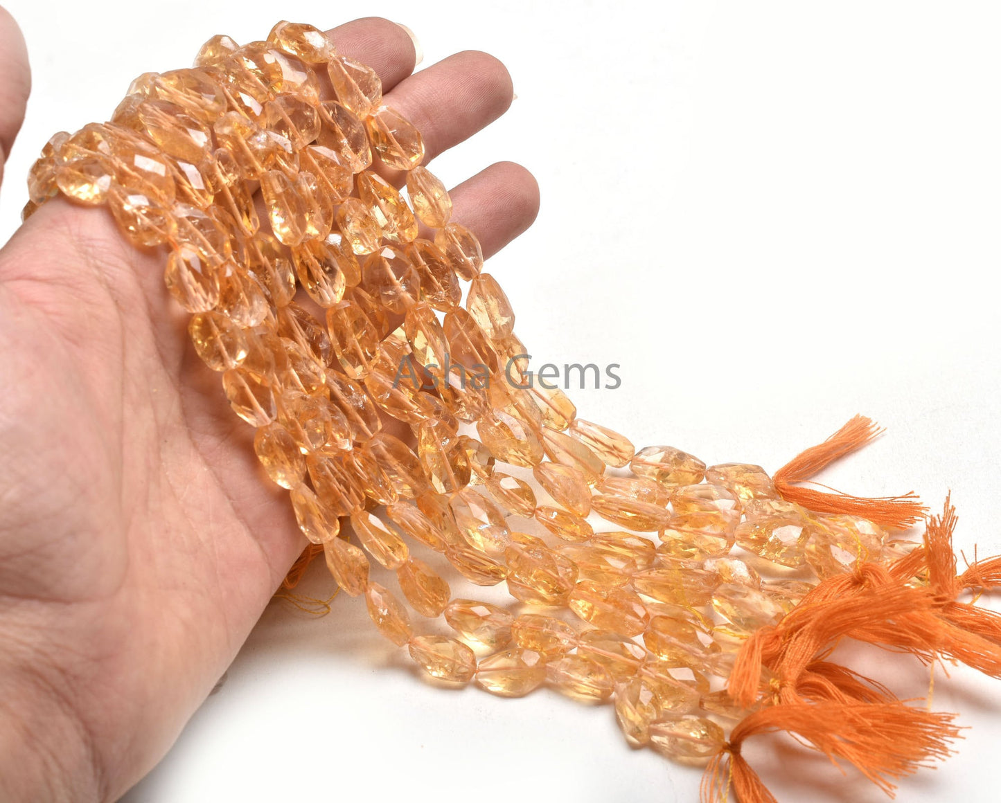 Natural Citrine Faceted Nugget Shape Beads, Fine Yellow Citrine Quartz Indian Cut Uneven Tumble Straight Drill Citrine Beads Jewelry Crafts