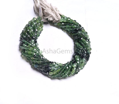 6 mm AAA Serpentine Faceted Coin Shape Gemstone Loose Beads, Shaded Green Serpentine Machine Cut Coin Serpentine Beads Jewelry Makings Craft