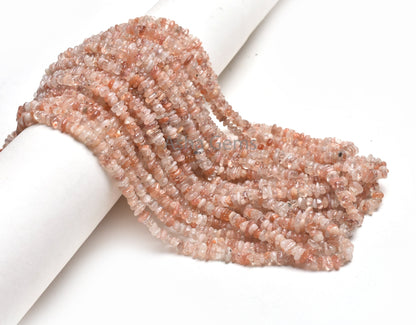 Sunstone Uncut Chip Beads,9/18" Strand Shaded Orange Red Sunstone Uneven Rough Gemstone Bead Natural Sunstone Smooth Bead Jewelry Craft SALE