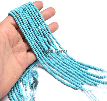 4.5 mm Beautiful Blue Jade faceted Rondelle Shape Beads,14" Strand Blue Turquoise Color Jade Quartz machine cut Gemstone Bead Jewelry Making