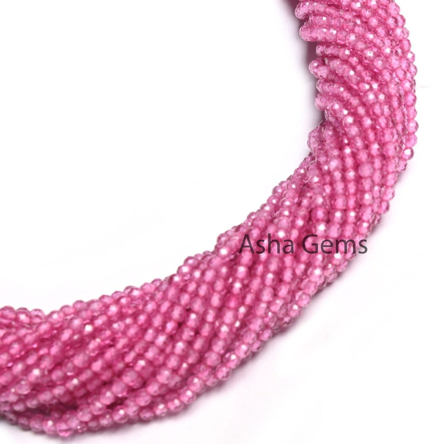 Rare Pink Coated Moonstone Micro Cut Faceted Tiny Gemstone Beads,2.2 mm Natural Moonstone Pink Coated Moonstone Machine Cut Rondelle Beads