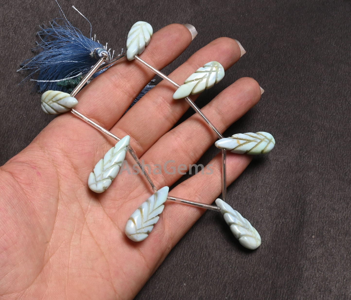 Beautiful Blue Oregon Opal Fancy Pear carved Gemstone beads,11-30mm Light Blue Opal Carving Teardrop handmade Opal Bead Jewelry making Craft