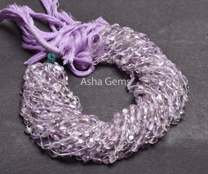 Natural Pink Amethyst Smooth Tiny Nugget Gemstone Bead,13"Strand Fine Pink Amethyst Plain Tumble Straight Drill Beads, Amethyst Bead Jewelry