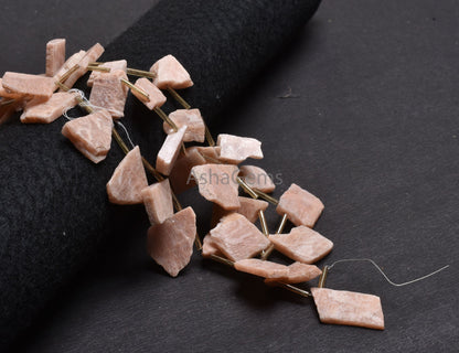 Rare Pink Amazonite Uneven Shape Slice Beads, Natural Pink amazonite Rough Beads Healing Crystal Raw Mineral Nugget Beads For Boho Jewelry