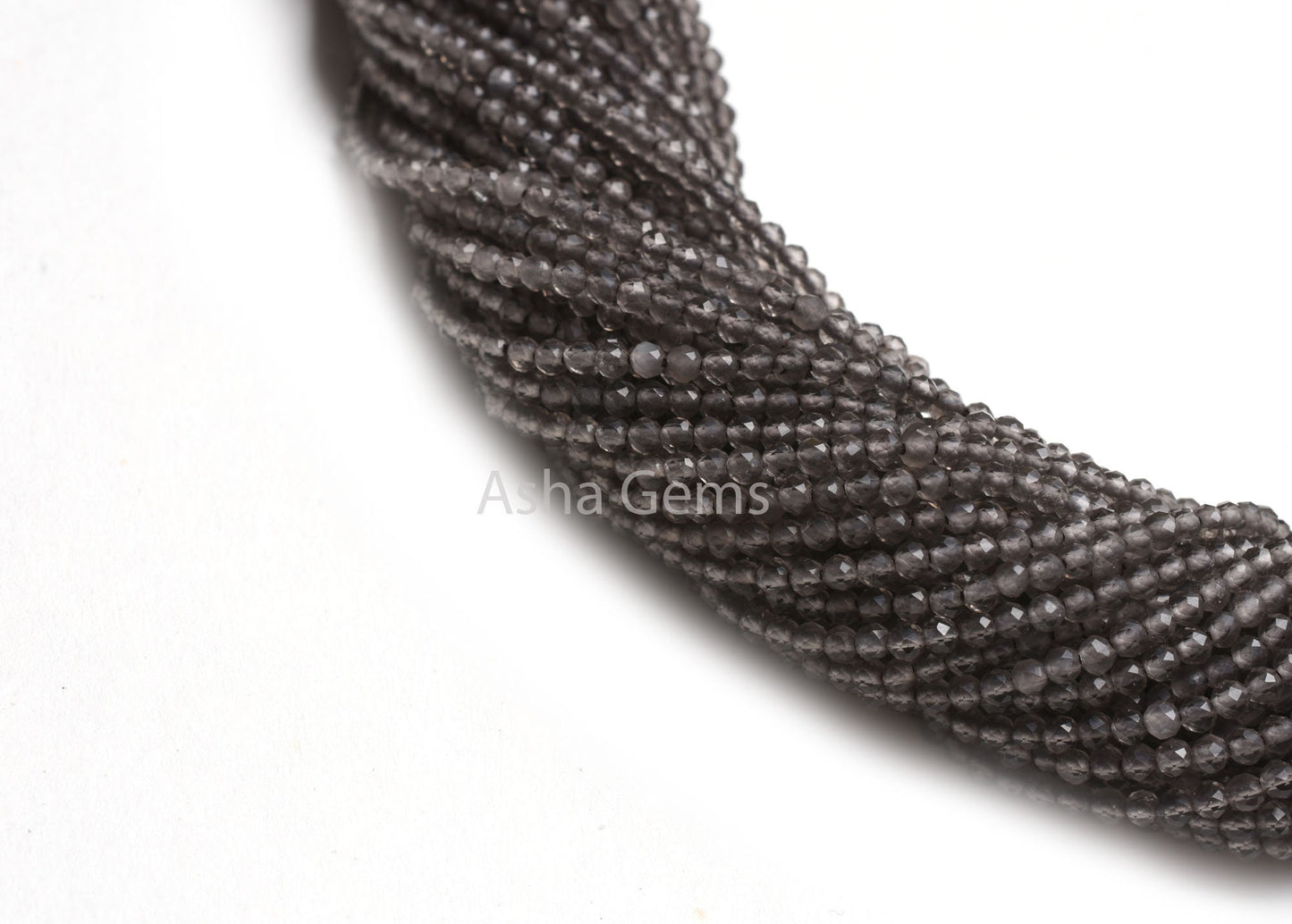 Beautiful Natural Smoky Micro Cut Faceted Gemstone Beads 2mm AAA Quality Smoky Quartz 13"Strand Smoky Tiny Rondelle Bead Jewelry Making SALE