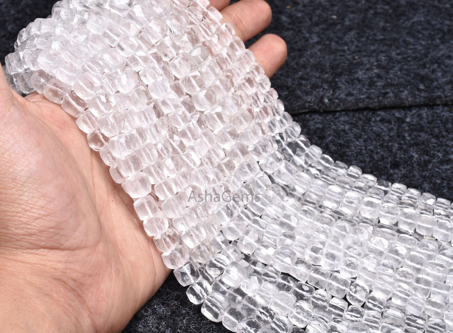 Natural Crystal quartz faceted 3D Cube Box Beads,9"Strand White Crystal beads Crystal faceted Cube Box Gemstone Bead For Jewelry Making SALE