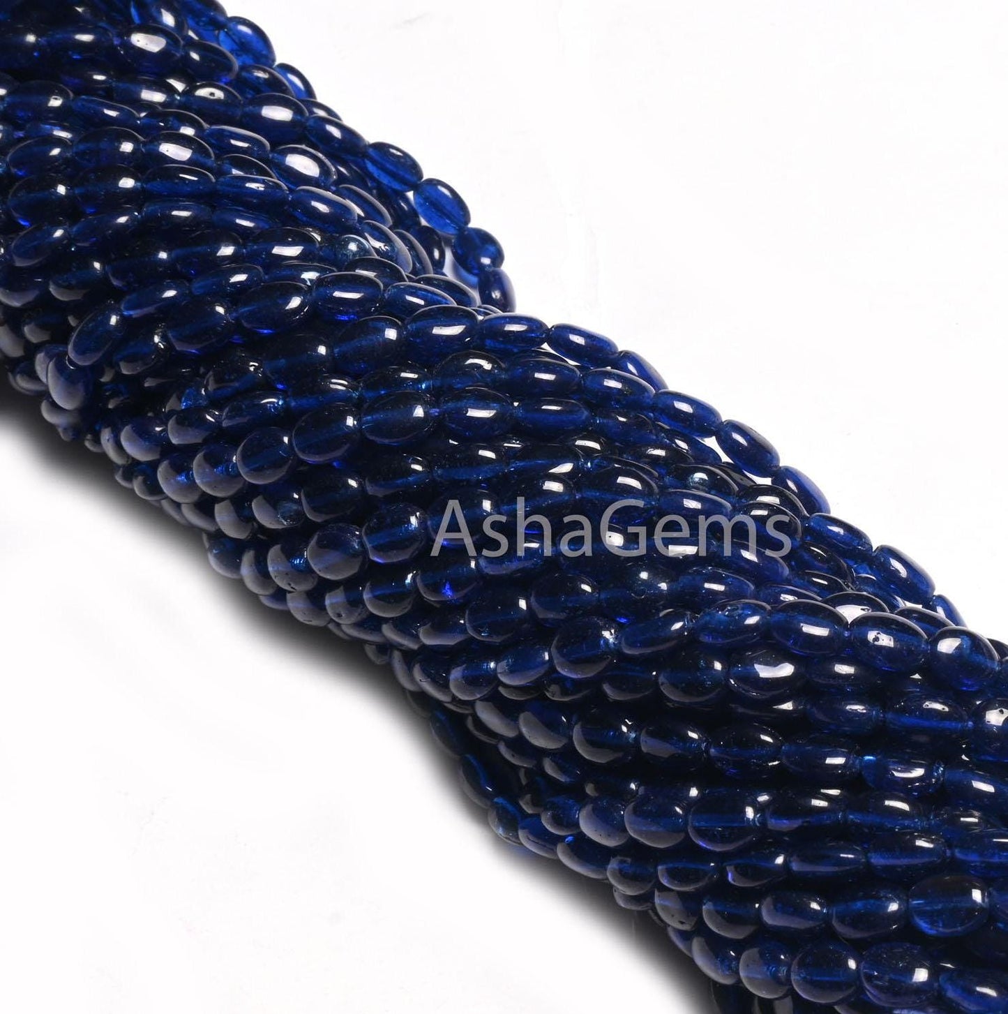 Beautiful Lapis Blue Color Hydro Smooth Oval Shape Handmade Beads,5.5-7 mm Fine Indigo Blue Hydro Plain Oval Loose Beads Jewelry Crafts SALE