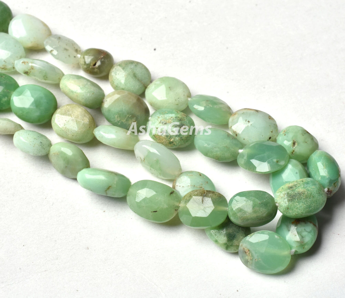 Natural Shaded Green Chrysoprase Oval Shape Gemstone Beads,Beautiful Chrysoprase Faceted Oval Beads,Briolette Chrysoprase Jewelry Making