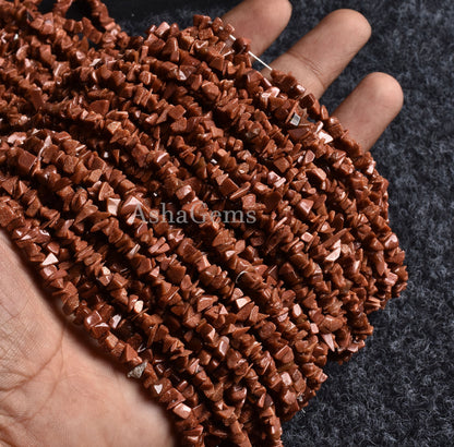 Beautiful Brown Sunstone Uncut Chips Gemstone Beads, Fine Sunstone Smooth Raw Rough Tiny Nuggets Beads, Sunstone  Beads Jewelry Making Craft