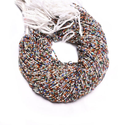 2 mm Natural Mix Color stone Disco Micro Cut Tiny Beads, Fine Quality Multi Disco Faceted Rondelle Gemstone Loose Beads Jewelry Making Craft