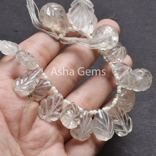 Beautiful White Rutile Carved Pears Shape Beads,9" Strand, Natural Rutile Carved Teardrop Beads,Rutile Carve Beads Handmade Jewelry Making