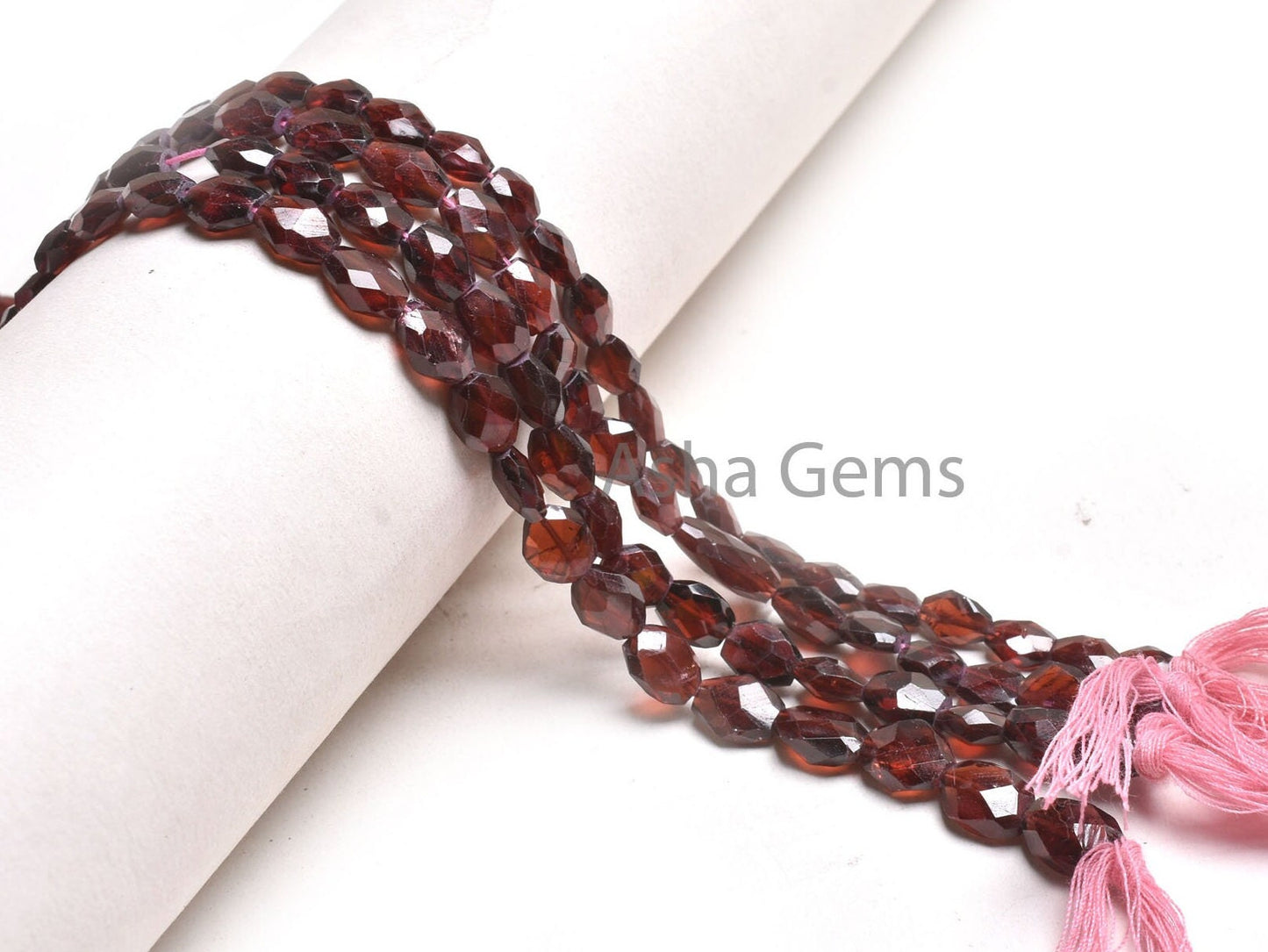 Red Garnet Faceted Oval Shape Gemstone Beads, Fine Quality Natural Garnet Indian Hand Cut Oval Briolette Straight Drill Garnet Beads Crafts