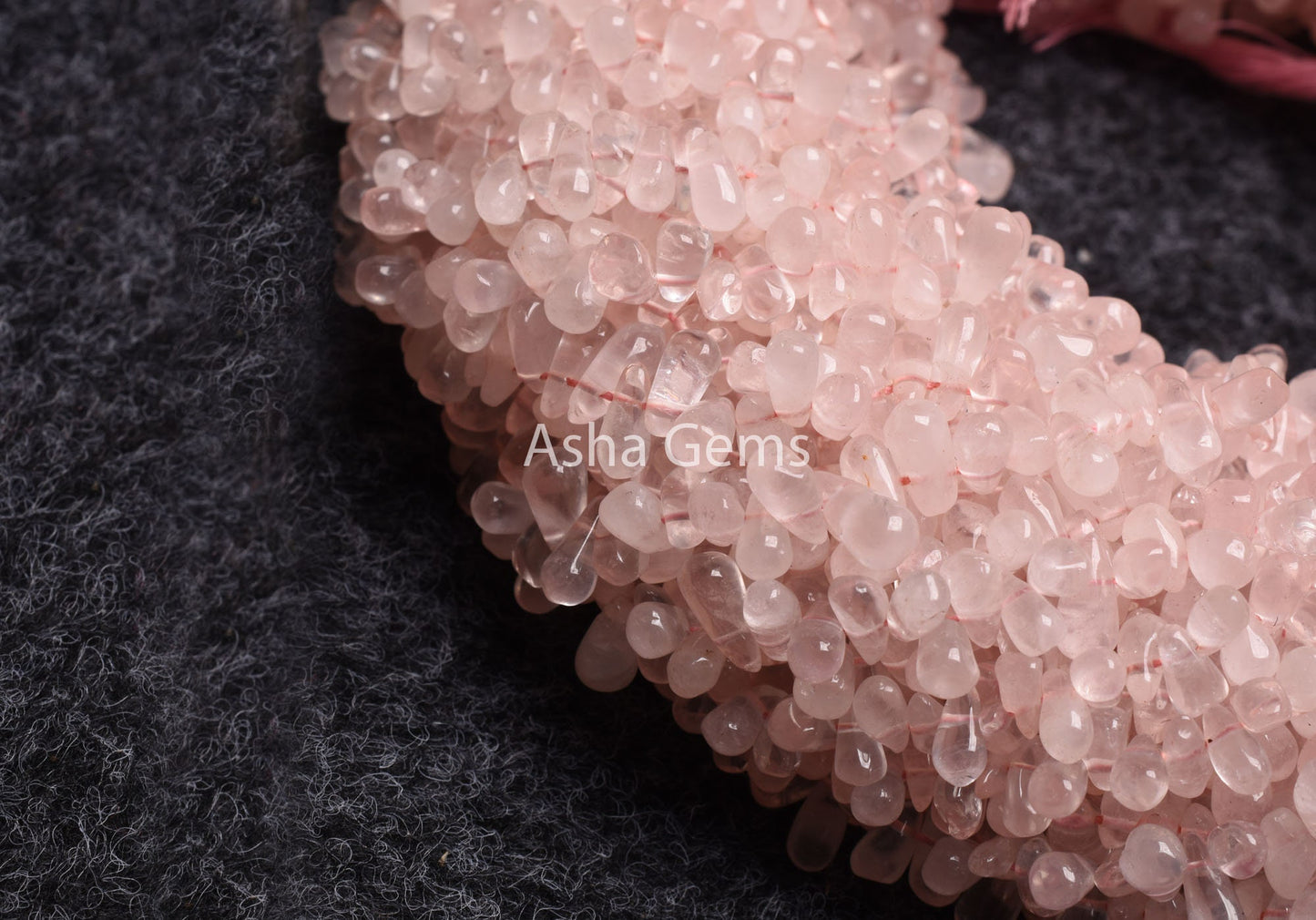 13" Strand Natural Pink Rose Quartz smooth Drops shape Gemstone Beads, rose Quartz beads, Rose Quartz handmade Uneven Teardrop Beads Jewelry