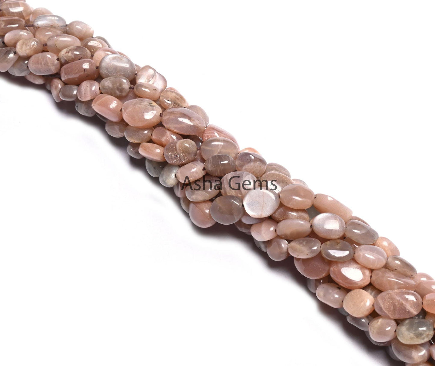 Beautiful Chocolate Moonstone Smooth Oval Handmade Beads,12.5" Fine Natural Chocolate Moonstone Oval Gemstone Beads Jewelry Handicraft SALE