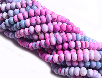 Beautiful Multi Pink Blue Opal Gemstone Beads,8 mm Shaded Opal Smooth Rondelle Beads,16" AAA Quality Multi Opal Handmade Beads Jewelry Craft