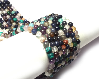 Multi Disco Smooth Round Ball Shape Beads,5 mm Mix Color Gemstone Round Beads,13" Strand Multi Color Plain Round Shape Bead For Jewelry SALE