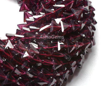Amazing Red Garnet Trillion Shape Beads, Natural Garnet Faceted Triangle Beads,6mm Garnet beads Gemstone Flat Fancy Shape Beads For Jewelry