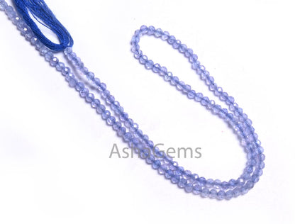 AAA Tanzanite Machine Cut Faceted Rondelle Beads, Blue Tanzanite Beads,2.2mm Top Quality Tanzanite Micro Cut Gemstone Tiny Bead Jewelry SALE