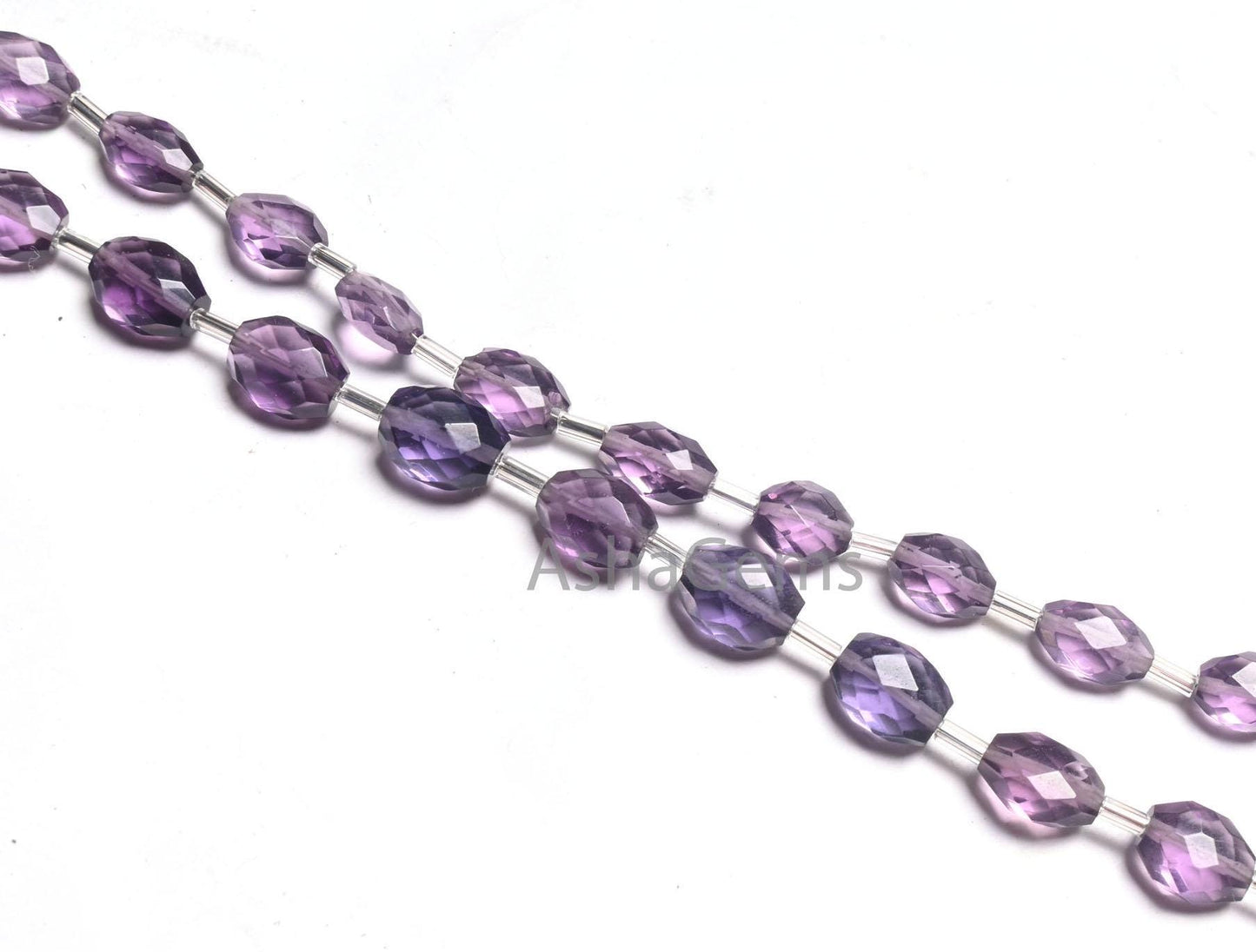 Beautiful Amethyst Color Hydro Faceted Oval Shape Beads,10" Purple Hydro Checker Cut Oval Briolette Straight Drill Beads Jewelry Crafts SALE