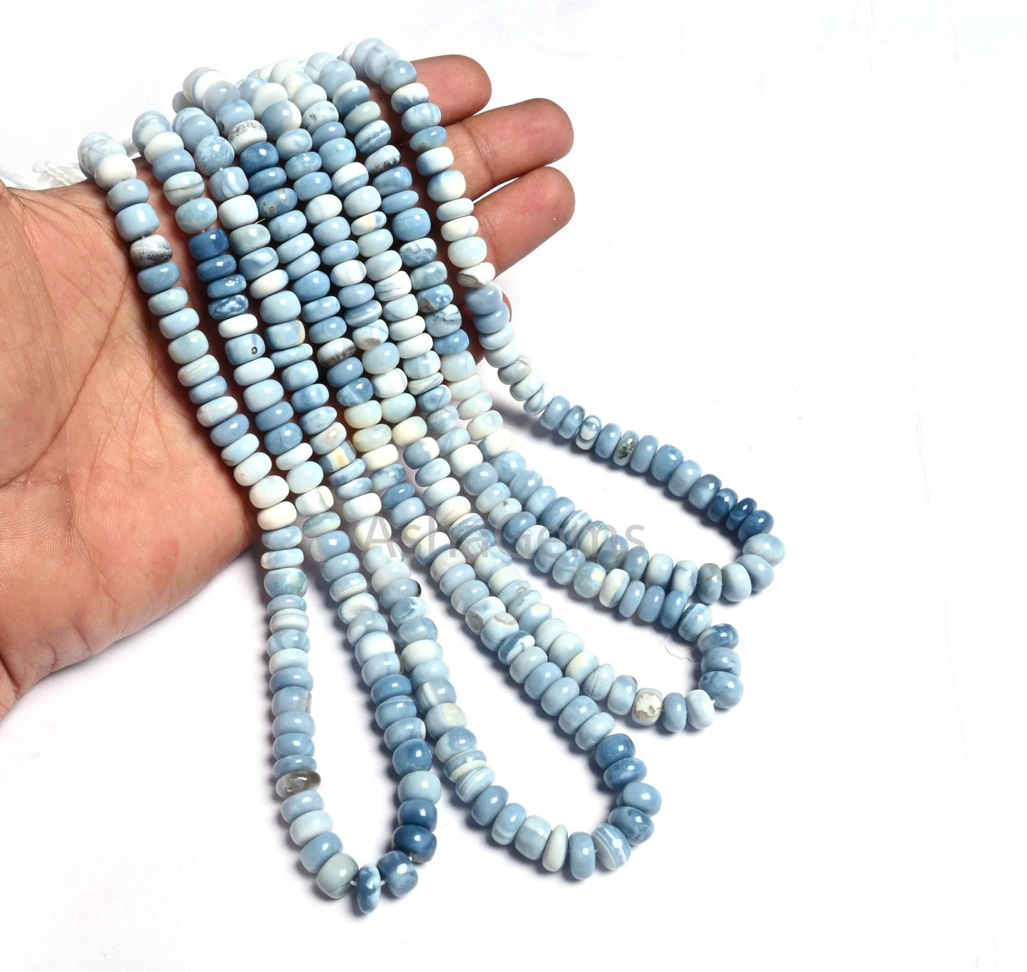 Beautiful Blue Oregon Opal Handmade Uneven Rondelle Shape Beads,8-9 mm Shaded Pigeon Blue Opal Smooth Gemstone Loose Opal Beads Jewelry SALE