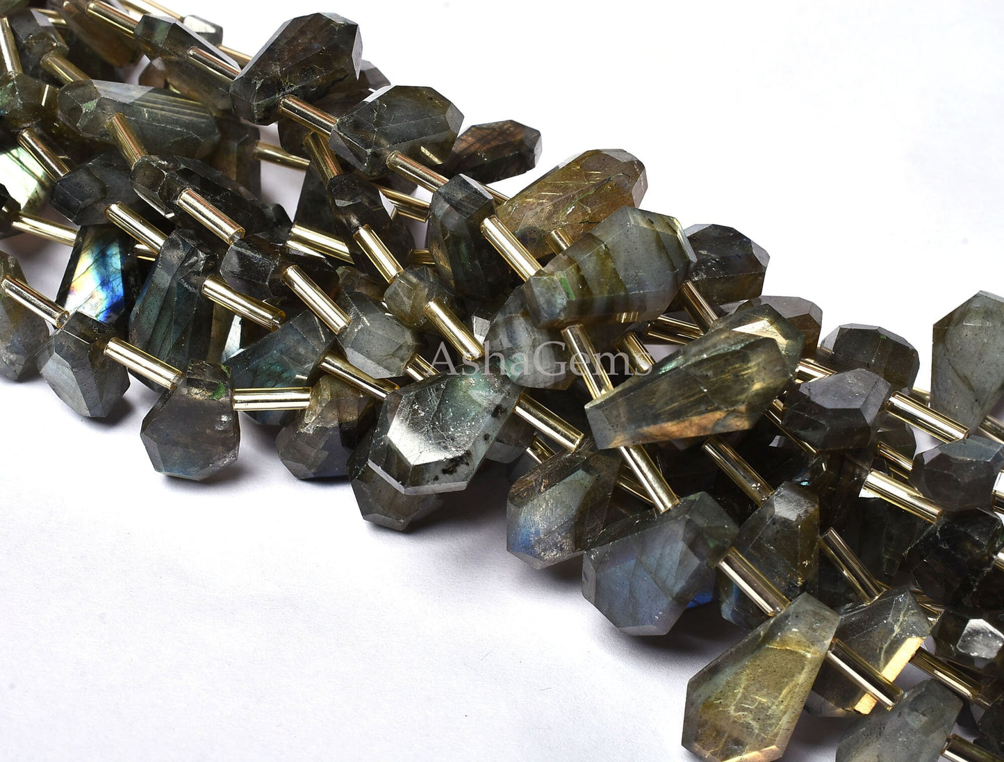 Natural Flash Labradorite Faceted Coffin Shape Beads, Labradorite Fancy Softy Bead,7" Strand Black Rainbow Side Drill Bead For Jewelry Craft