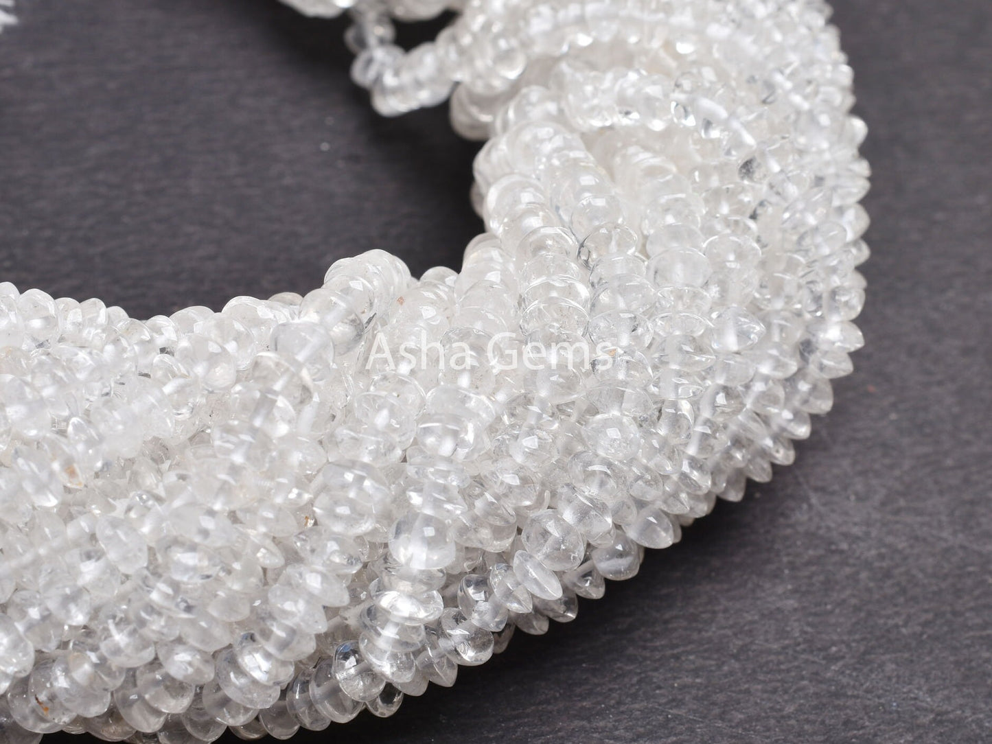 13"Strand Crystal Quartz Smooth Button Shape Beads, Natural White Crystal Plain Handmade Button Center Drill Gemstone Bead Crystal Bead SALE