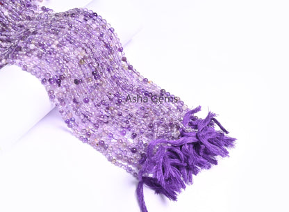 12.5" Strand Amethyst Smooth Round Shape Beads, Natural Amethyst Beads, Shaded Purple Amethyst Plain Round Ball Gemstone Bead Jewelry Making