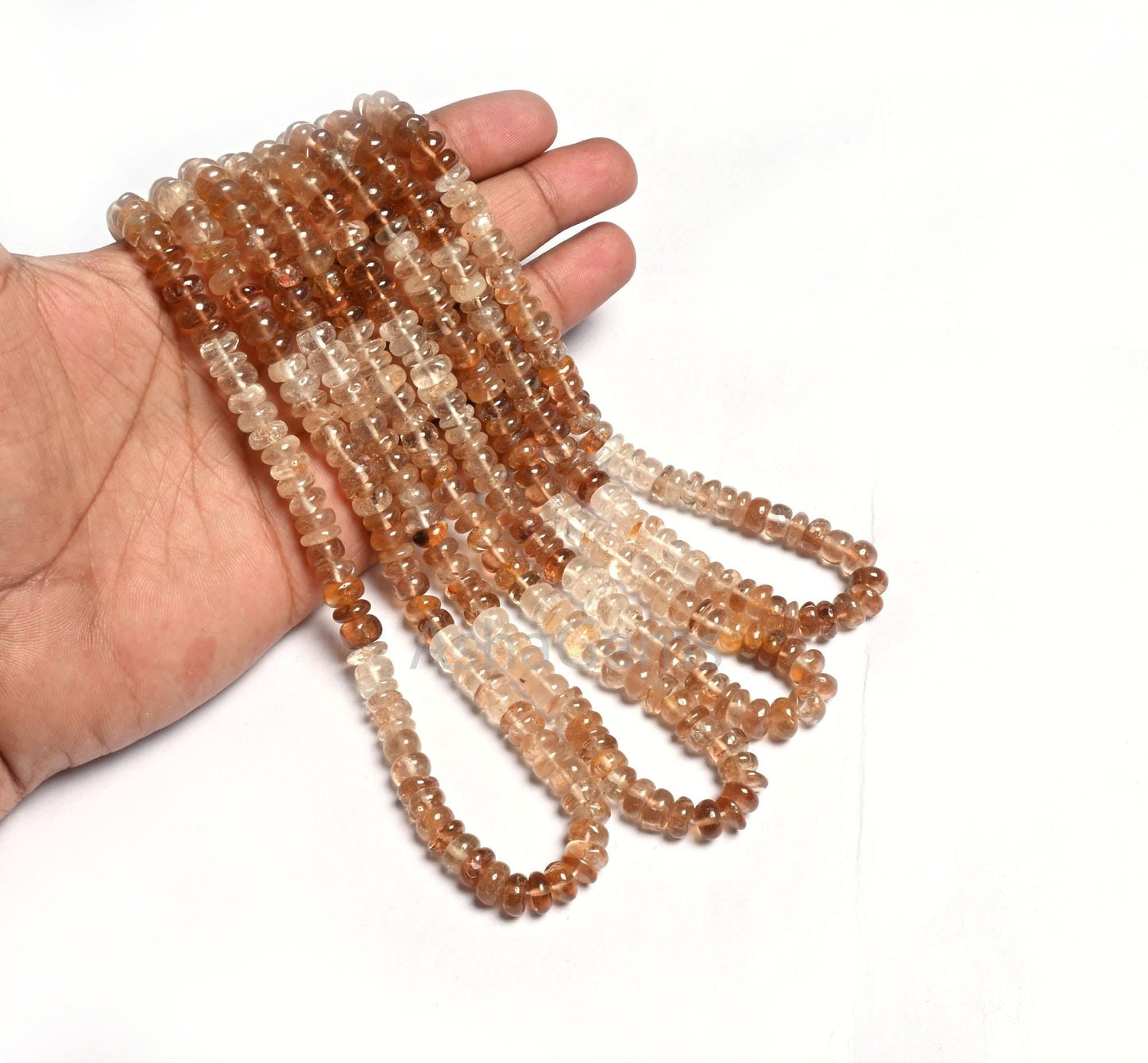 Beautiful Imperial topaz smooth rondelle shape Gemstone beads,8/16"Fine Natural Shaded Brown topaz handmade Topaz Bead Jewelry Necklace sale