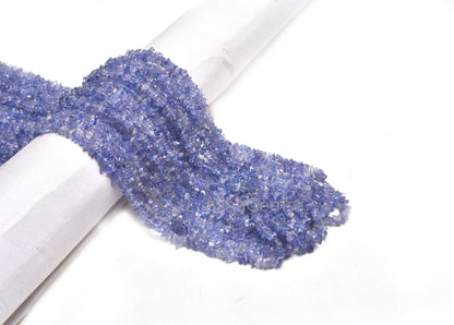 34"Strand Fine Quality Natural Tanzanite Uncut Chips Smooth Raw Gemstone Beads,Blue Tanzanite Uneven Tiny Rough Bead For Jewelry Making SALE