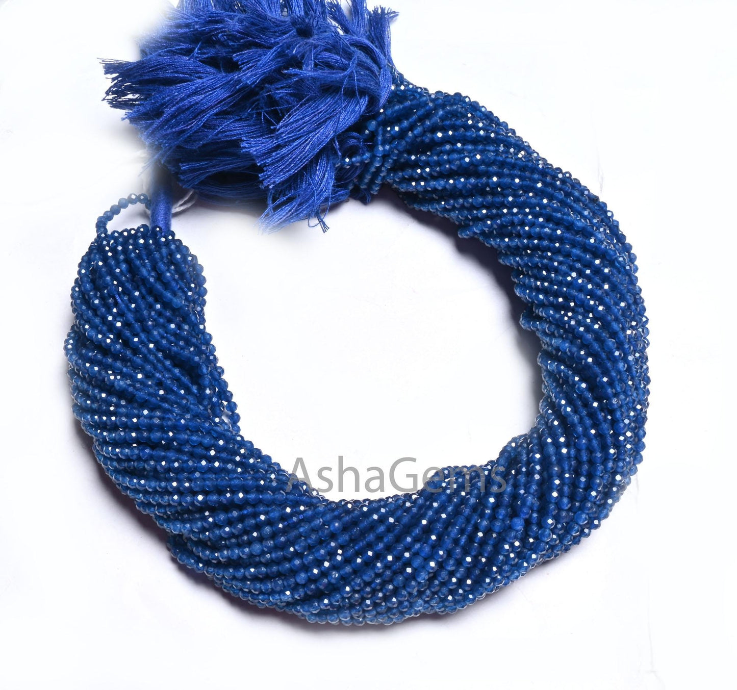 Amazing Blue Chalcedony Quartz Micro Cut Rondelle Gemstone Tiny Beads, 2.5 mm Top Quality Neon Blue Quartz Beads Necklace Jewelry Craft SALE
