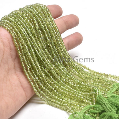 AAA Green Peridot Smooth Round Shape Gemstone Beads,12" Strand Natural Peridot Beads, Peridot Plain Round Ball Beads Jewelry Handicraft SALE