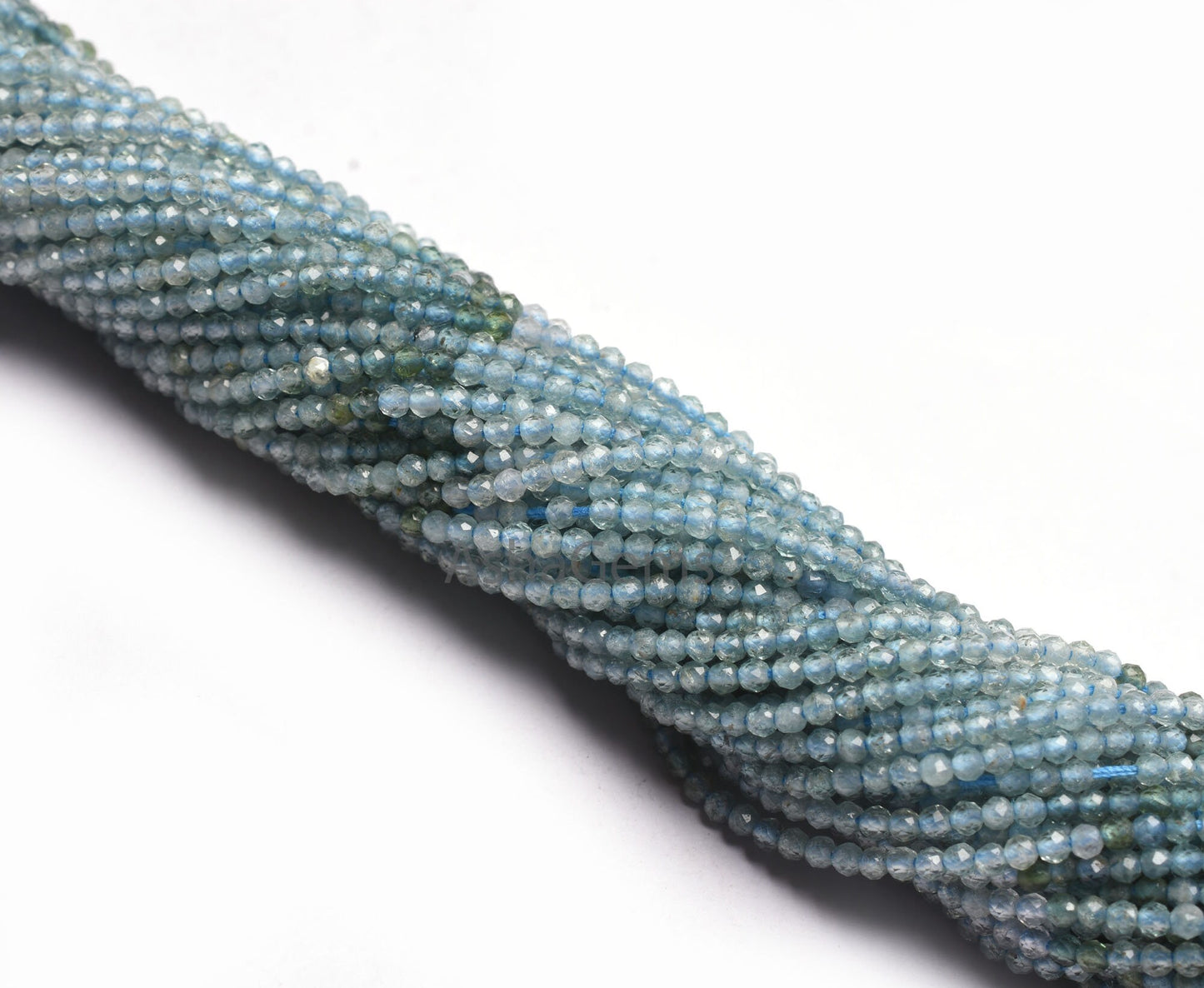 Genuine Tourmaline Micro Faceted Rondelle Beads,13"Strand Shaded Light Blue Tourmaline Beads Gemstone Tourmaline Machine Cut Beads Jewelry