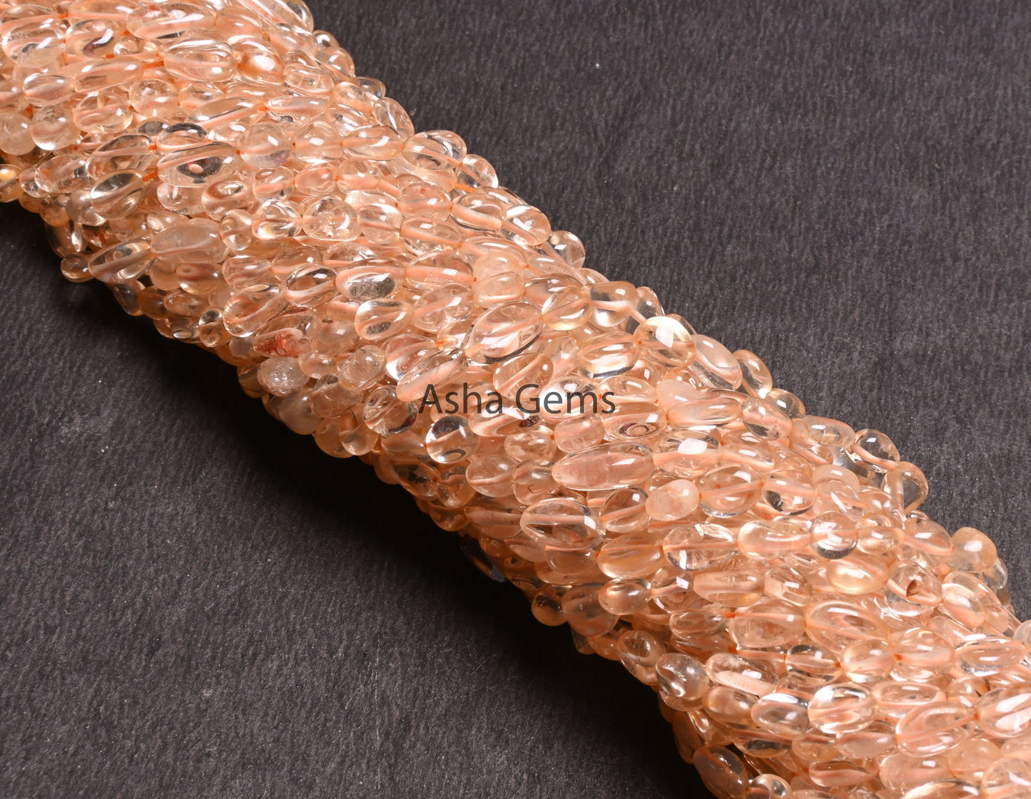 Fine Citrine Quartz Smooth nugget Shape Gemstone Beads,4.5-9 mm Light Yellow Citrine Smooth uneven Tumble tiny Handmade Bead Jewelry Making (AG 22257)