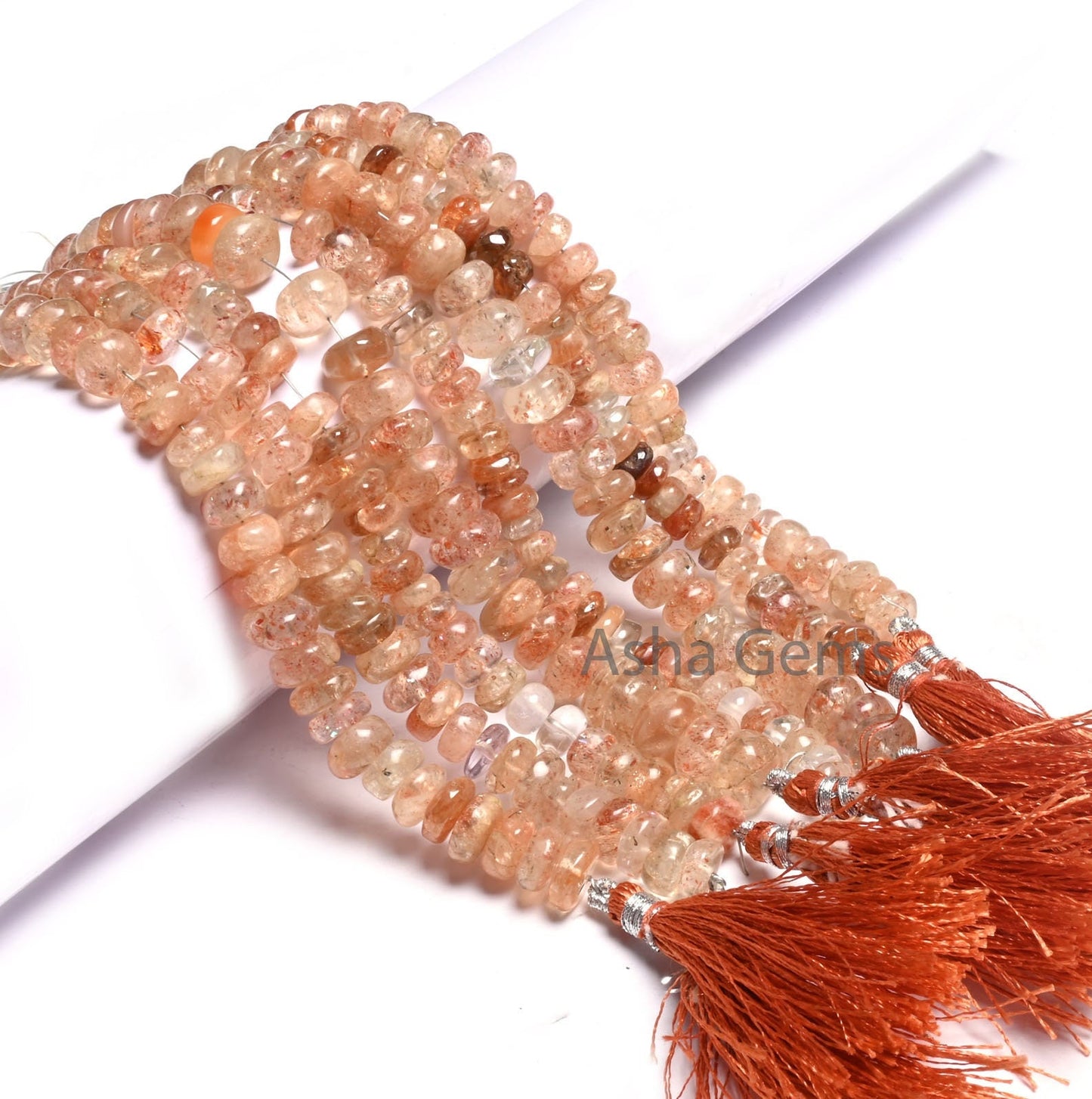 Natural Sunstone Rondelle Shape Gemstone Loose Beads, Shaded Red Sunstone Uneven Handmade Rondelle Beads, Sunstone bead Jewelry Making Craft