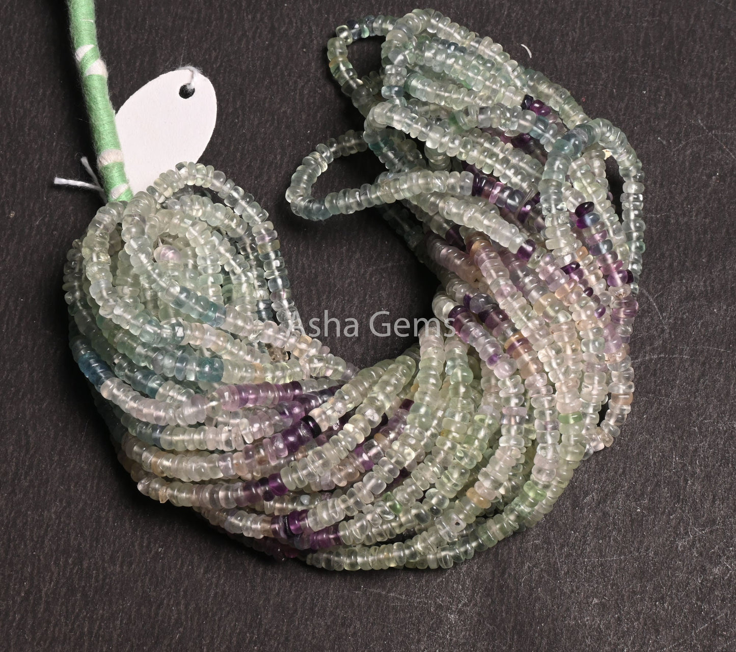 4.5mm Shaded Fluorite Smooth Heishi Tyre Gemstone Beads,8/16" Strand AAA Natural multi Fluorite Handmade Flat Wheel Bead Jewelry Making SALE