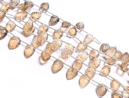 Beautiful Beer Quartz Fancy Leaves Shape Carving handmade Beads, AAA natural Bear Quartz Carve Pear Briolette Gemstone Teardrop Bead Jewelry