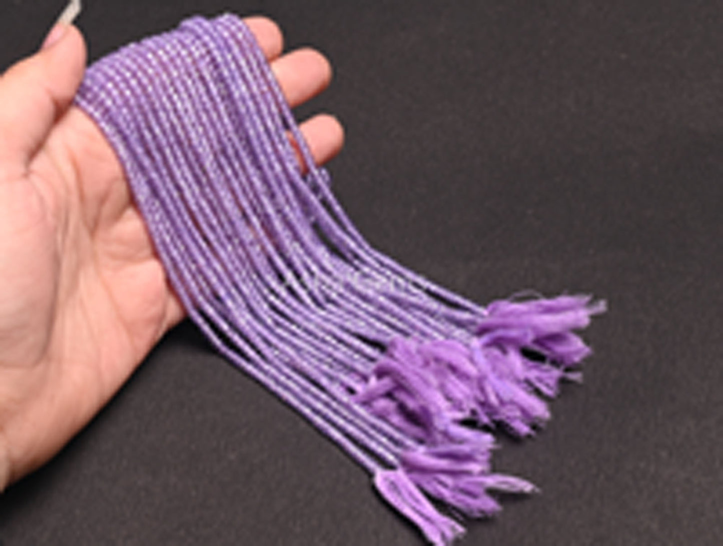 Beautiful Lavender Blue Zircon Micro Cut faceted Beads,3 mm Light Purple Zircon Machine Cut Rondelle Beads,12.5" lavender Cubic Zircon Beads