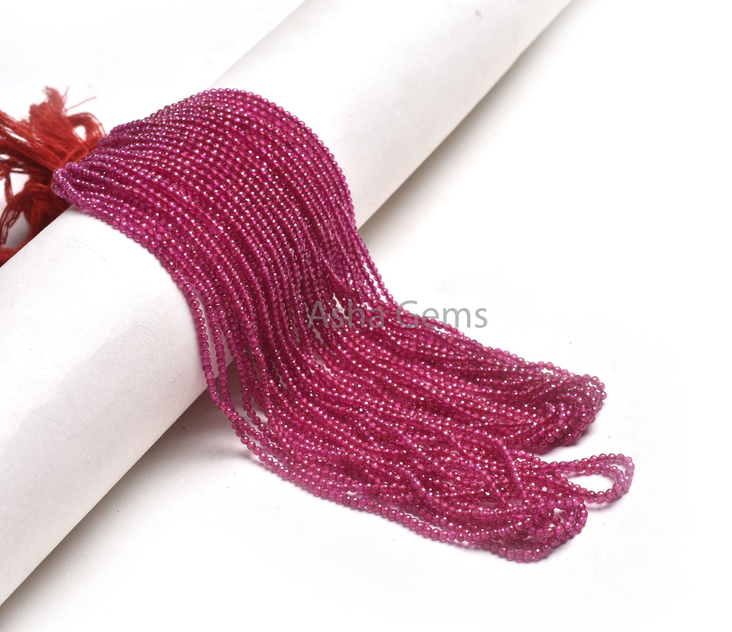 AAA Quality Red Imitation Micro Cut Faceted Beads,2 mm Ruby Imitation Machine Cut Rondelle Gemstone Beads Jewelry Necklace Making Craft SALE