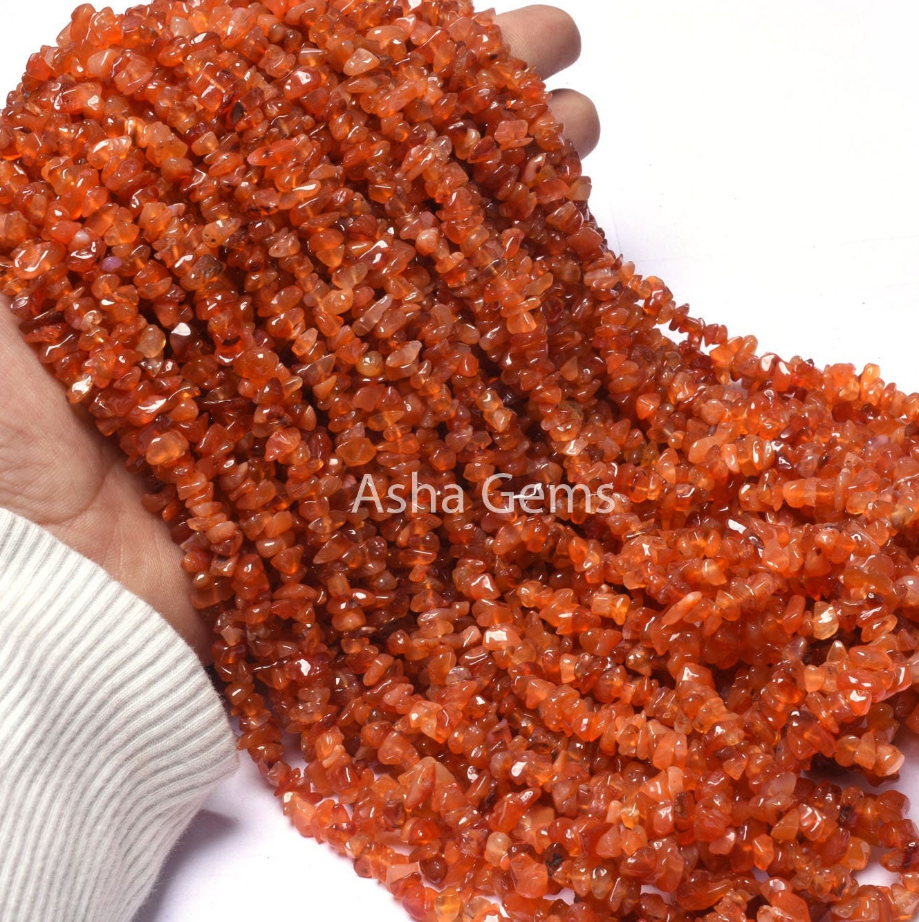 Fine Quality 34" Strand Natural Carnelian Uncut Chips Gemstone Beads ,Red Carnelian Smooth Raw Rough Tiny Nugget Bead, Carnelian Beads SALE