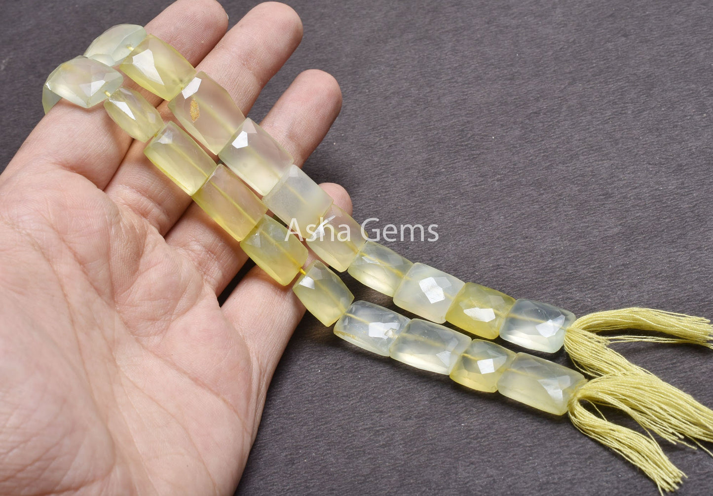 Beautiful Chalcedony Faceted Rectangle Gemstone Beads,11-16 mm Shaded Yellow Chalcedony Fancy Chiclet Straight Drill Handmade Beads Jewelry
