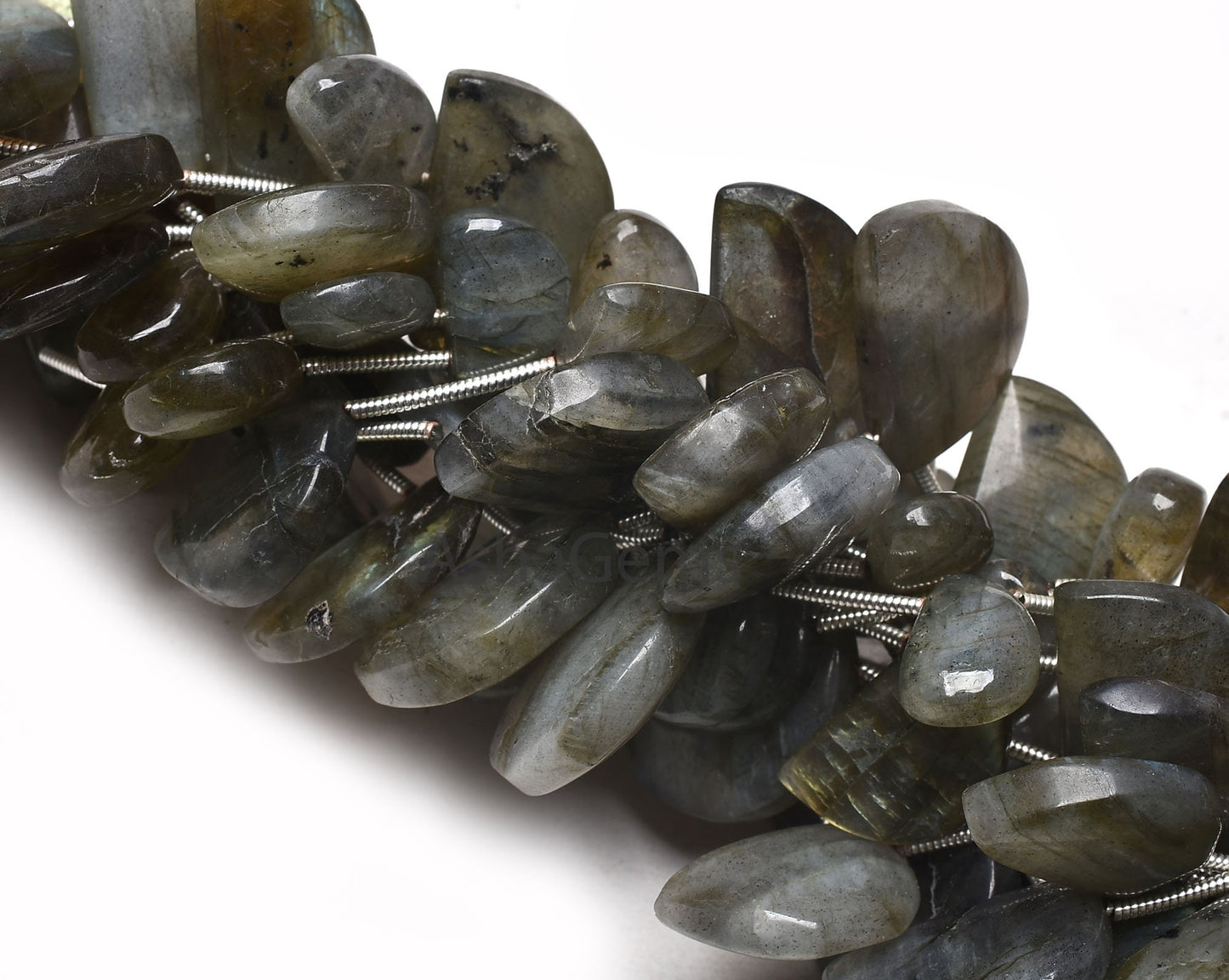 Natural Labradorite smooth Fancy Shape Beads,8"Strand Multi Flash labradorite plain Handmade D Shape Bead, Black Rainbow Half Moon Bead SALE